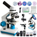 Student Microscope Dual LED with Moving Slide Stage for School Home Lab