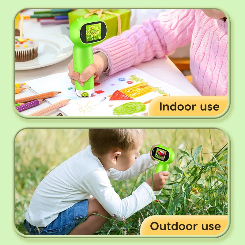Kids Digital Microscope 1000X Handheld Microscope with LED Lights USB