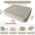 Air Mattress with Built-In Pump Self-Inflating Double Sleeping Pad for Camping Indoors