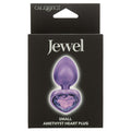 Jewel Amethyst Heart Plug Small