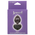 Jewel Black Diamond Heart Plug Small