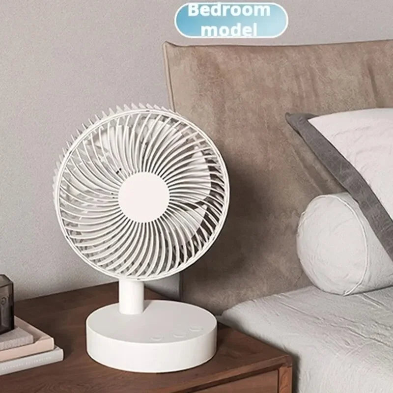 Cooling Breeze | Portable Fan with Rechargeable Battery & 4-Speed Control | Compact Design for Personal Comfort