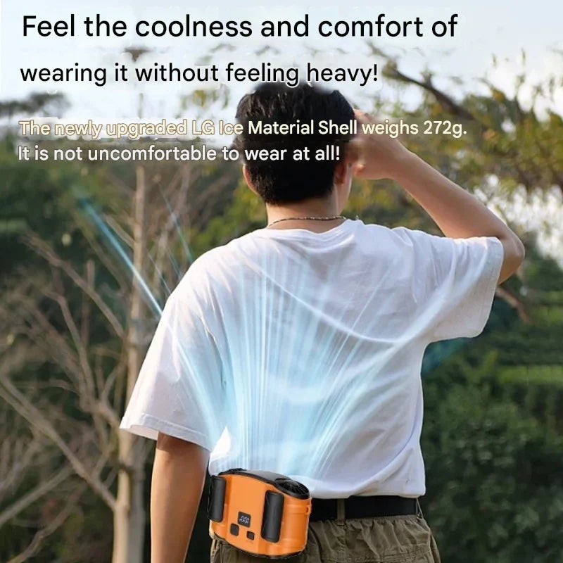 Active Breeze | Portable Waist Fan with Dual Air Outlets | Hands-Free Cooling Solution for Outdoor Activities