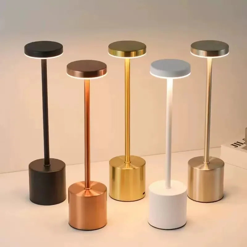 Cordless LED Table Lamp Dimmable Touch Night Light for Bar Restaurant Ambient Decor