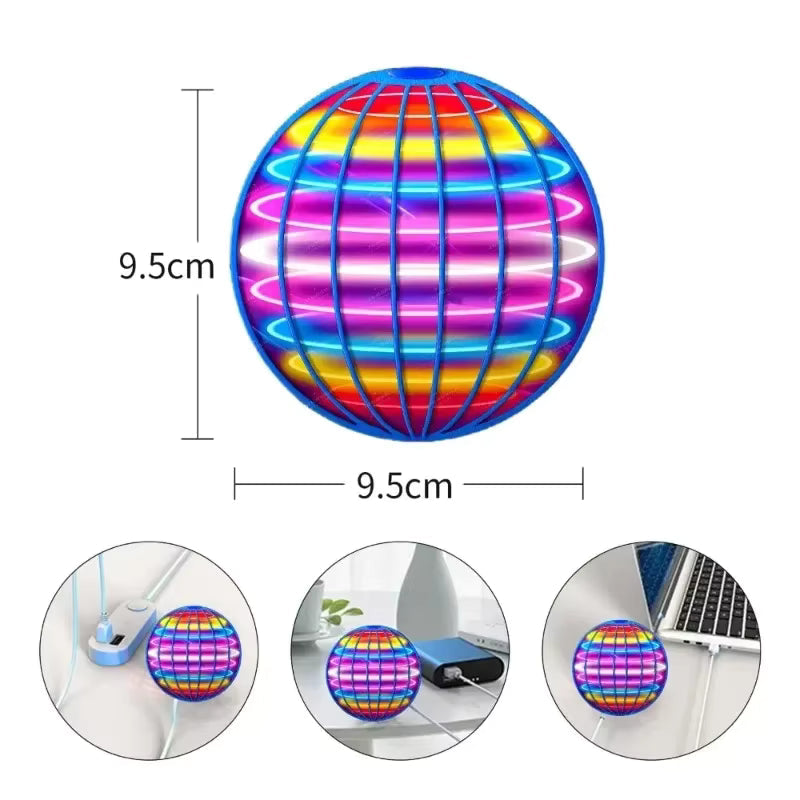 Flying Orb Boomerang Ball LED Motorized Hover Toy