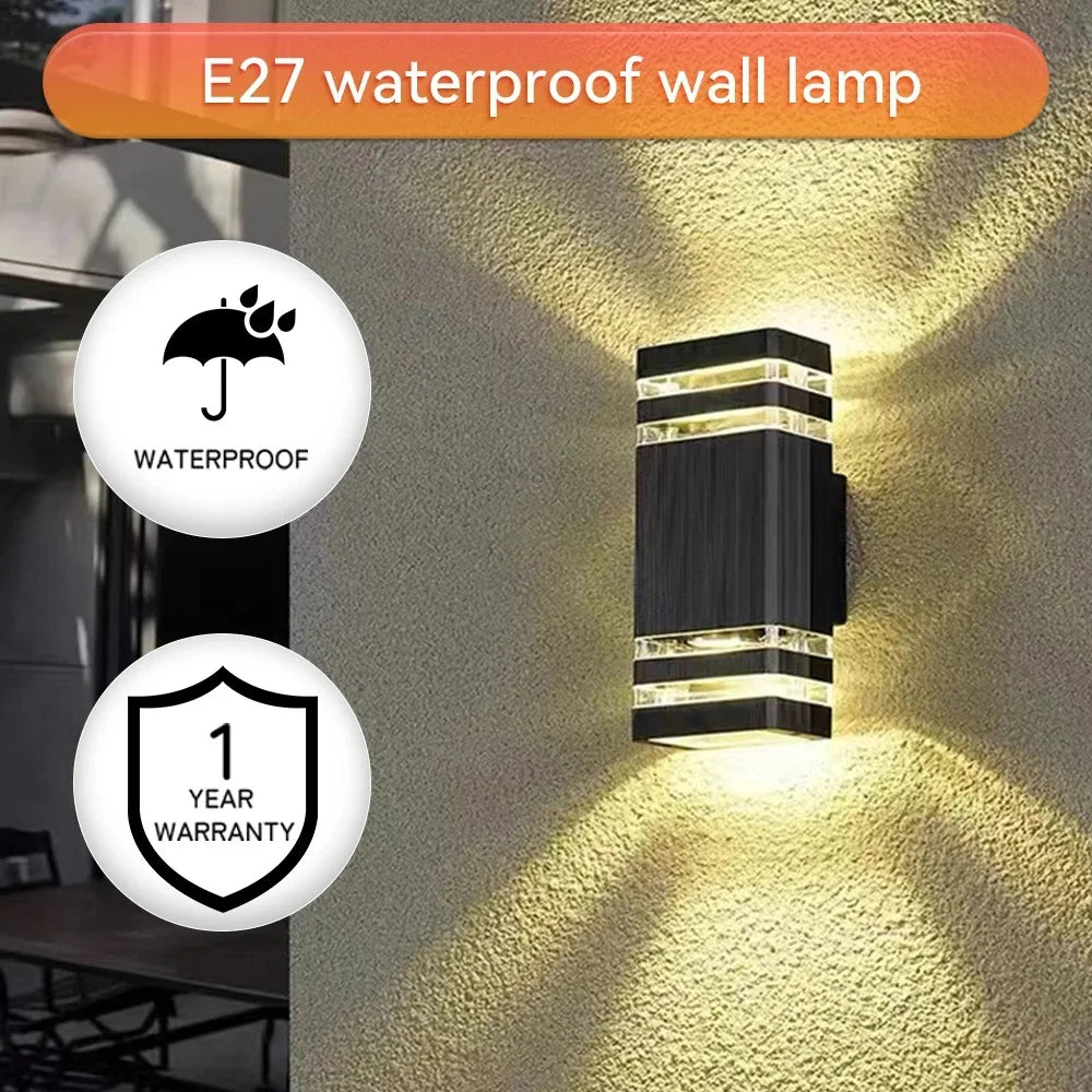 LED Outdoor Waterproof Wall Light | E27 Exterior Porch Stair Lamp Fixture