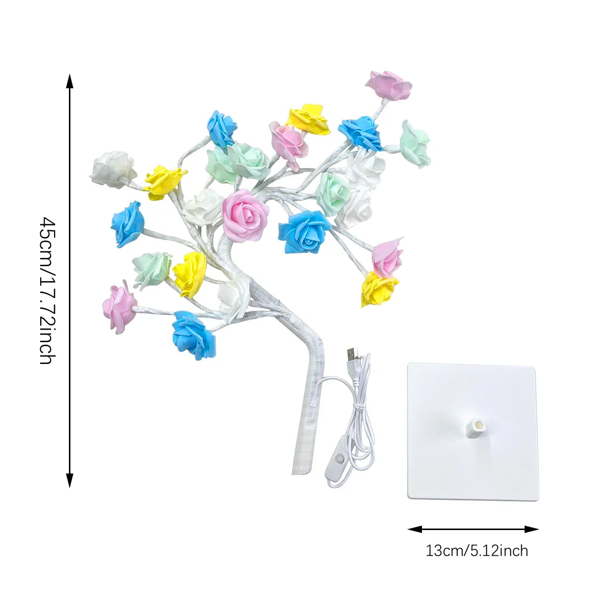 108LED Rose String Table Lamp | USB Powered Romantic Night Light for Party Decor
