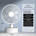 Cooling Breeze | Portable Fan with Rechargeable Battery & 4-Speed Control | Compact Design for Personal Comfort