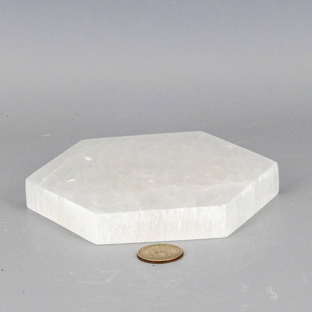 Selenite Crystal Hexagonal Charging Plate Polished