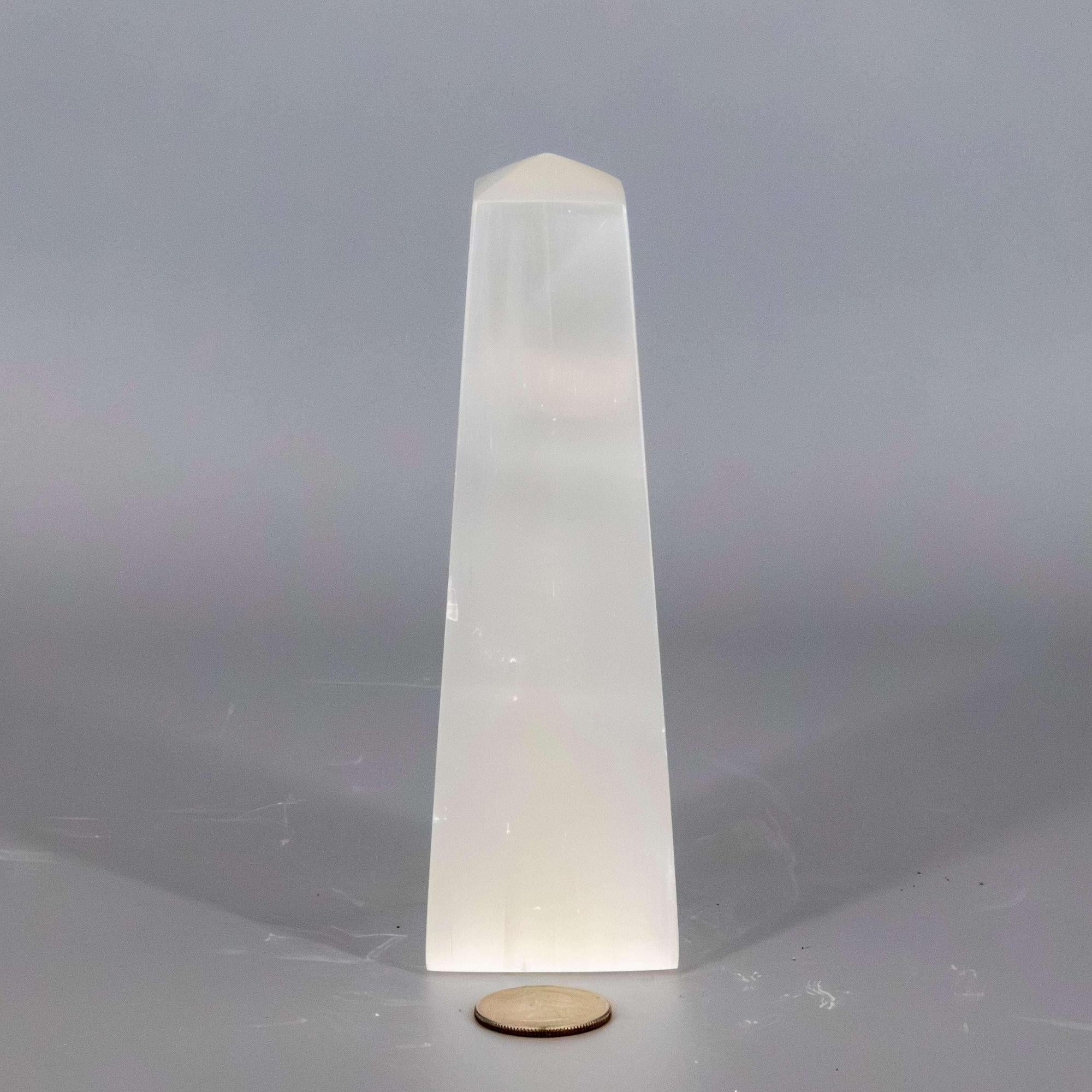 Selenite Crystal Obelisk Tower Crown Chakra Cleansing