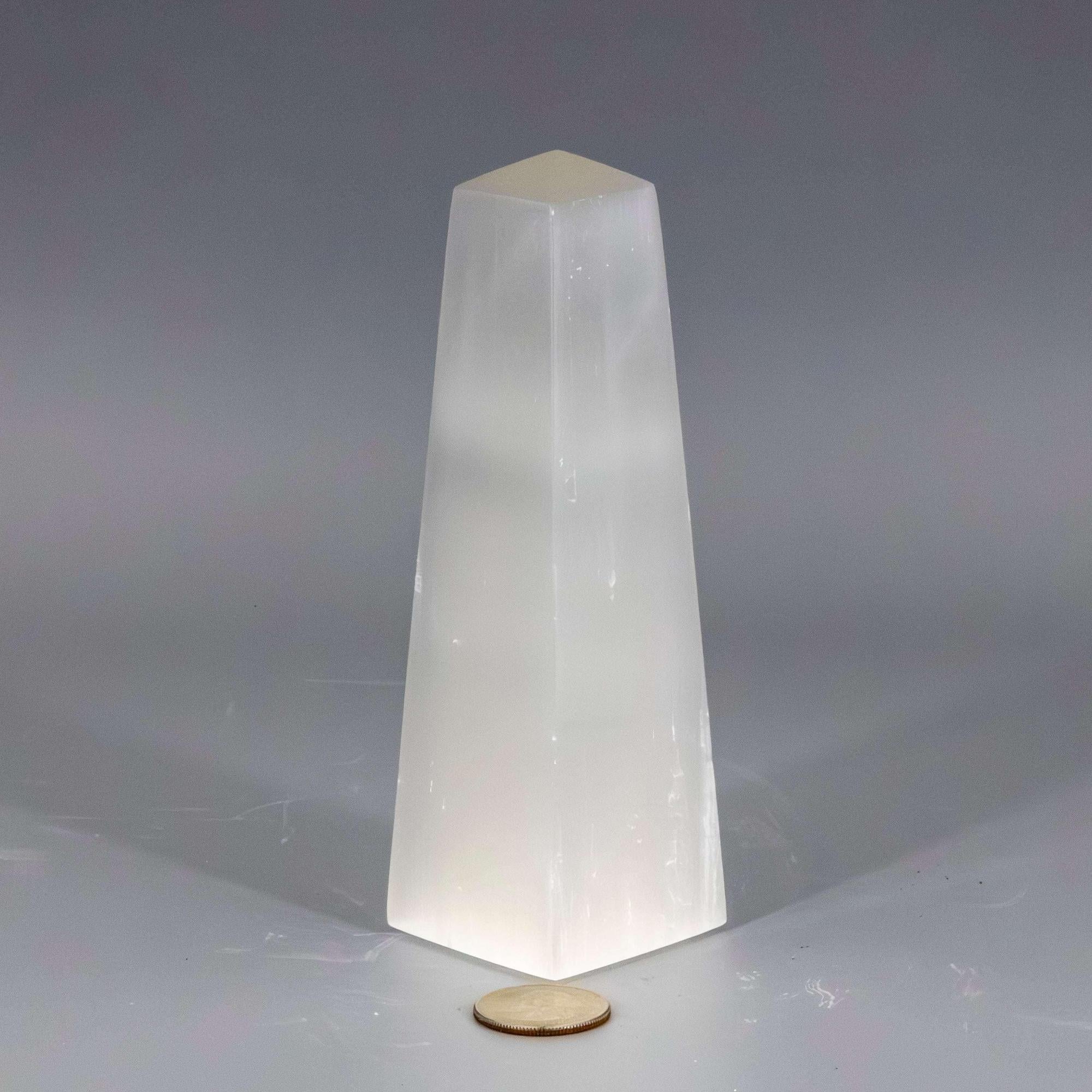Selenite Crystal Obelisk Tower Crown Chakra Cleansing