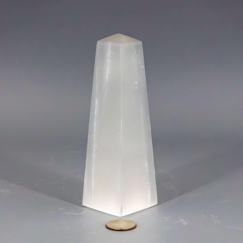 Selenite Crystal Obelisk Tower Crown Chakra Cleansing
