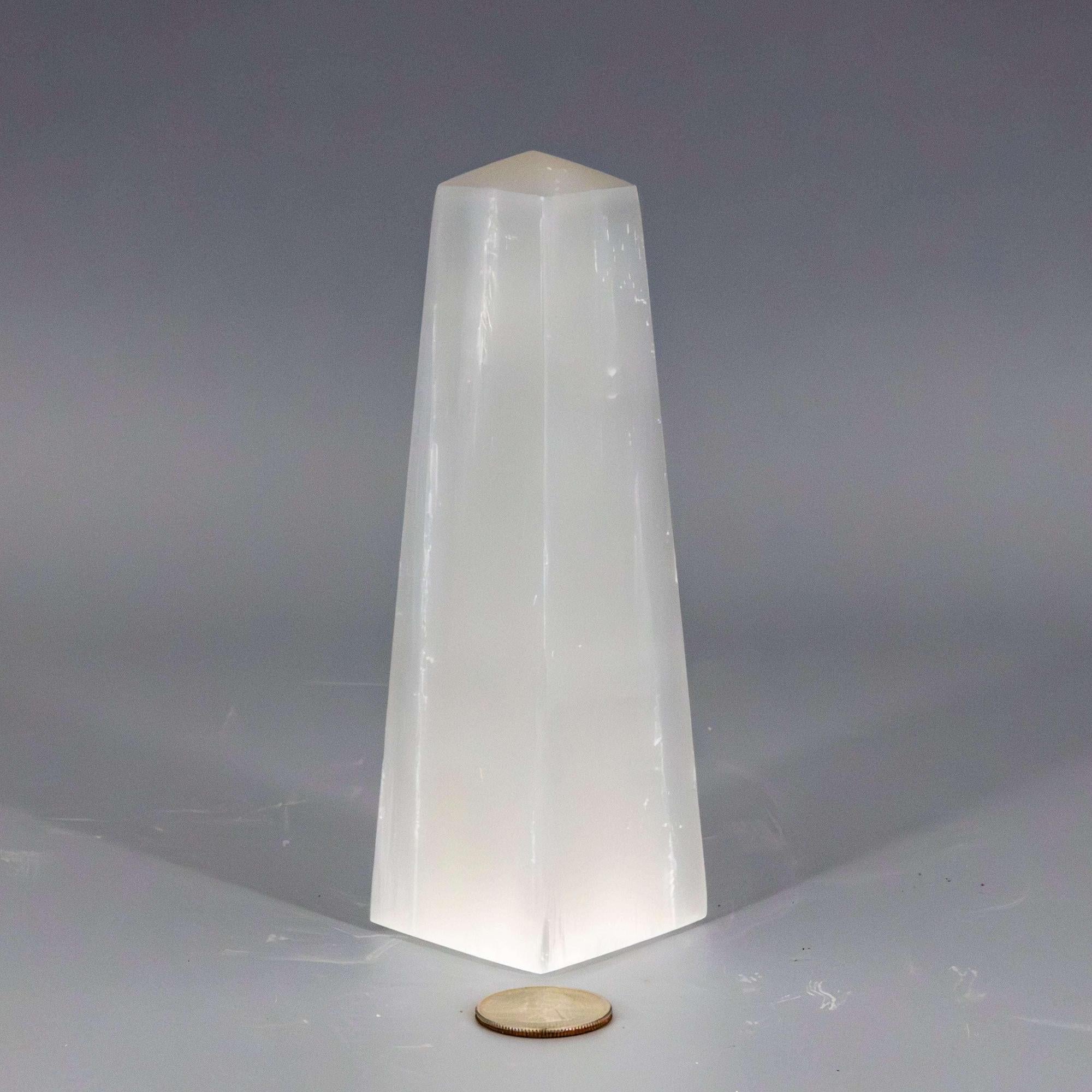 Selenite Crystal Obelisk Tower Crown Chakra Cleansing