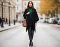 Signature Line Shawl Wrap - Black