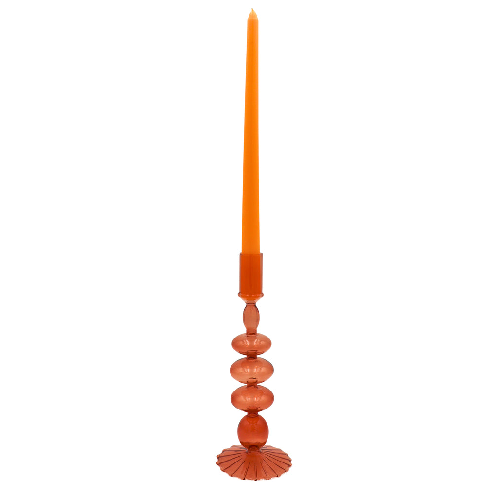 Extra Tall Mustard Taper Candle, 1 Case of 24 Packs (4 Candles per Pack)