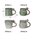 Reactive Glaze Ceramic Mug with Mushroom Handle