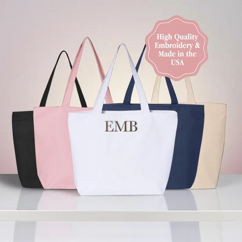 Bridesmaid Embroidered Tote Bag