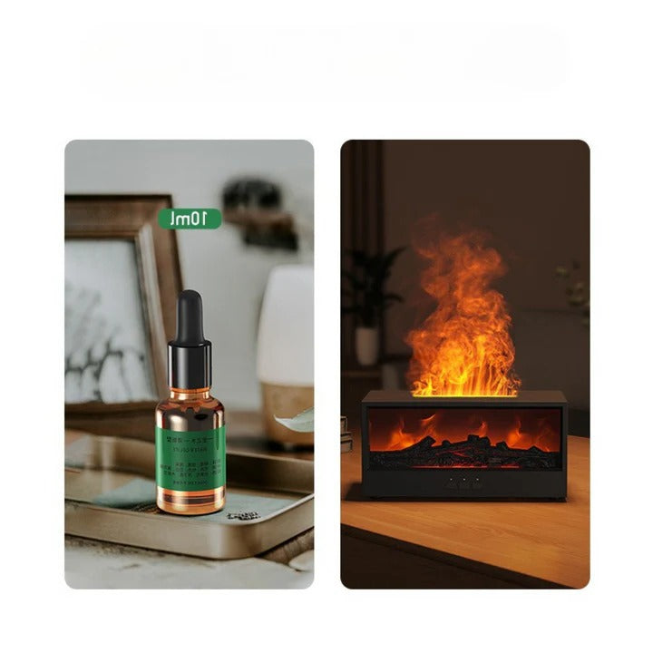USB-Powered Fireplace Air Freshener with LED Flame Effect for Home & Office