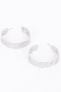 Gold Plated Wide Metal Hoop Earring