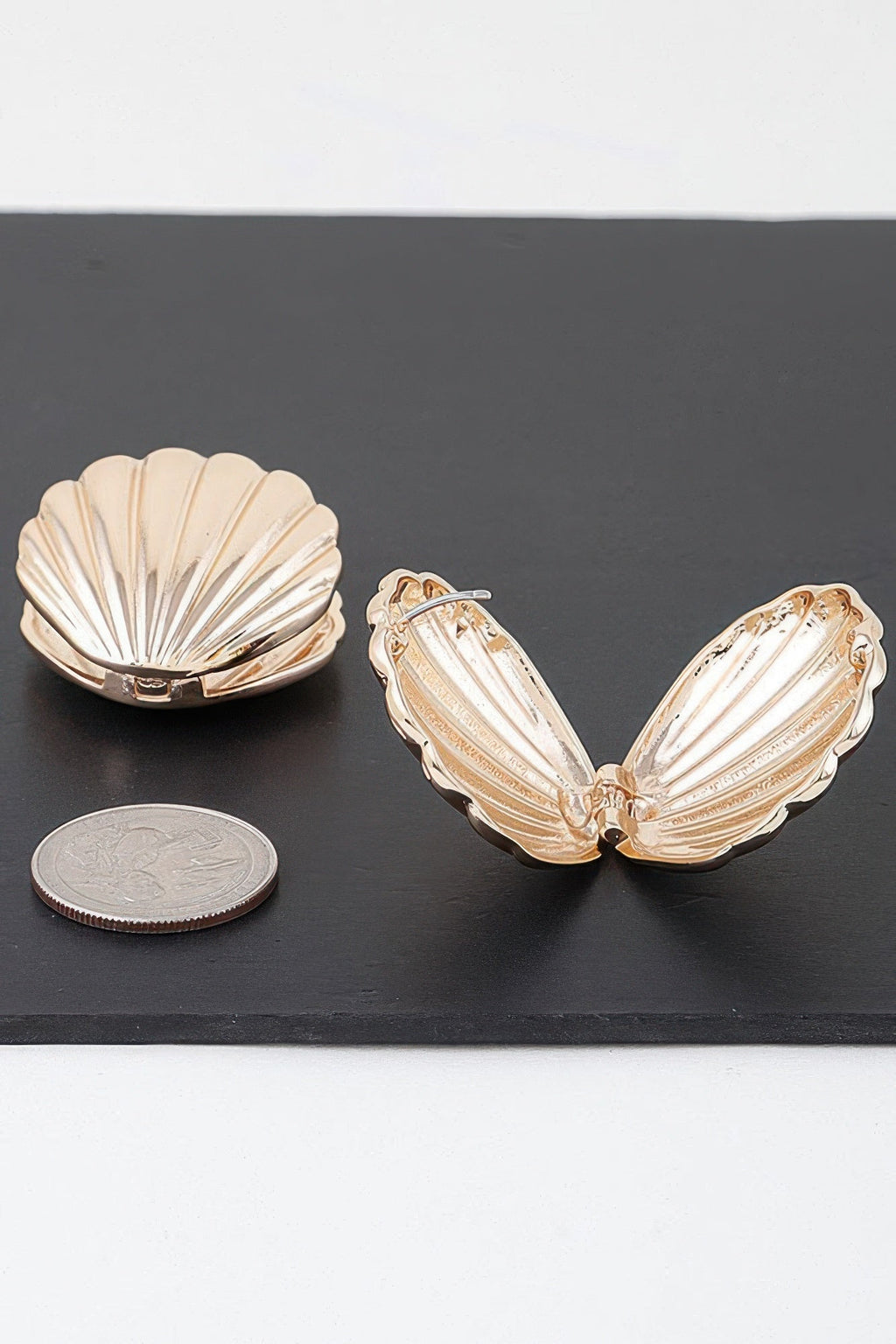 Modern Clam Shell Earrings
