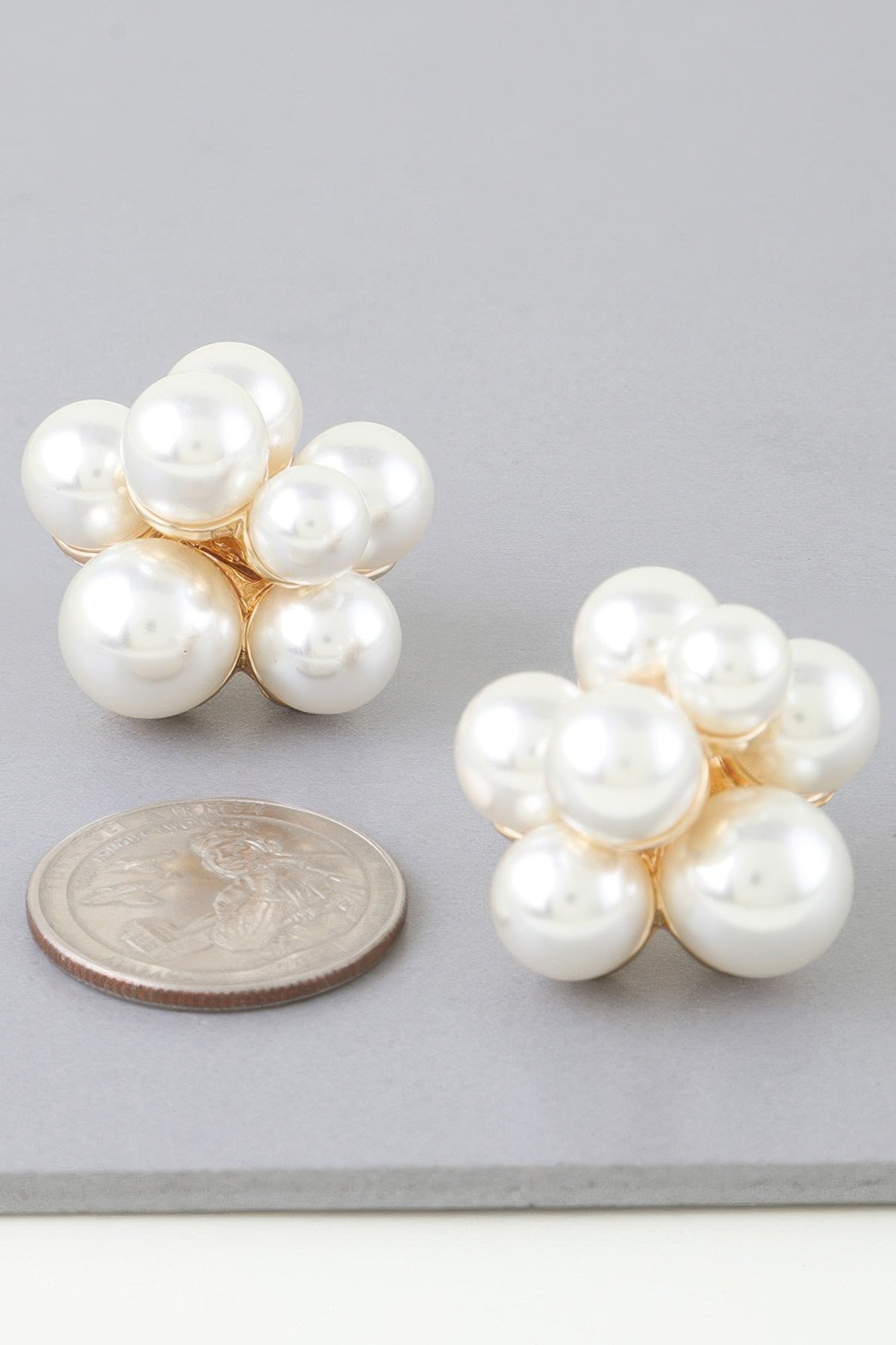 Pearl Flower Bundle Stud Earrings