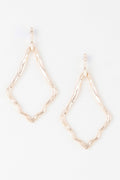 Shiny Hammered Kite Earrings