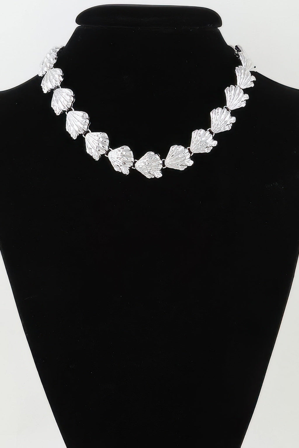 Hammered Sea Shell Charm Necklace