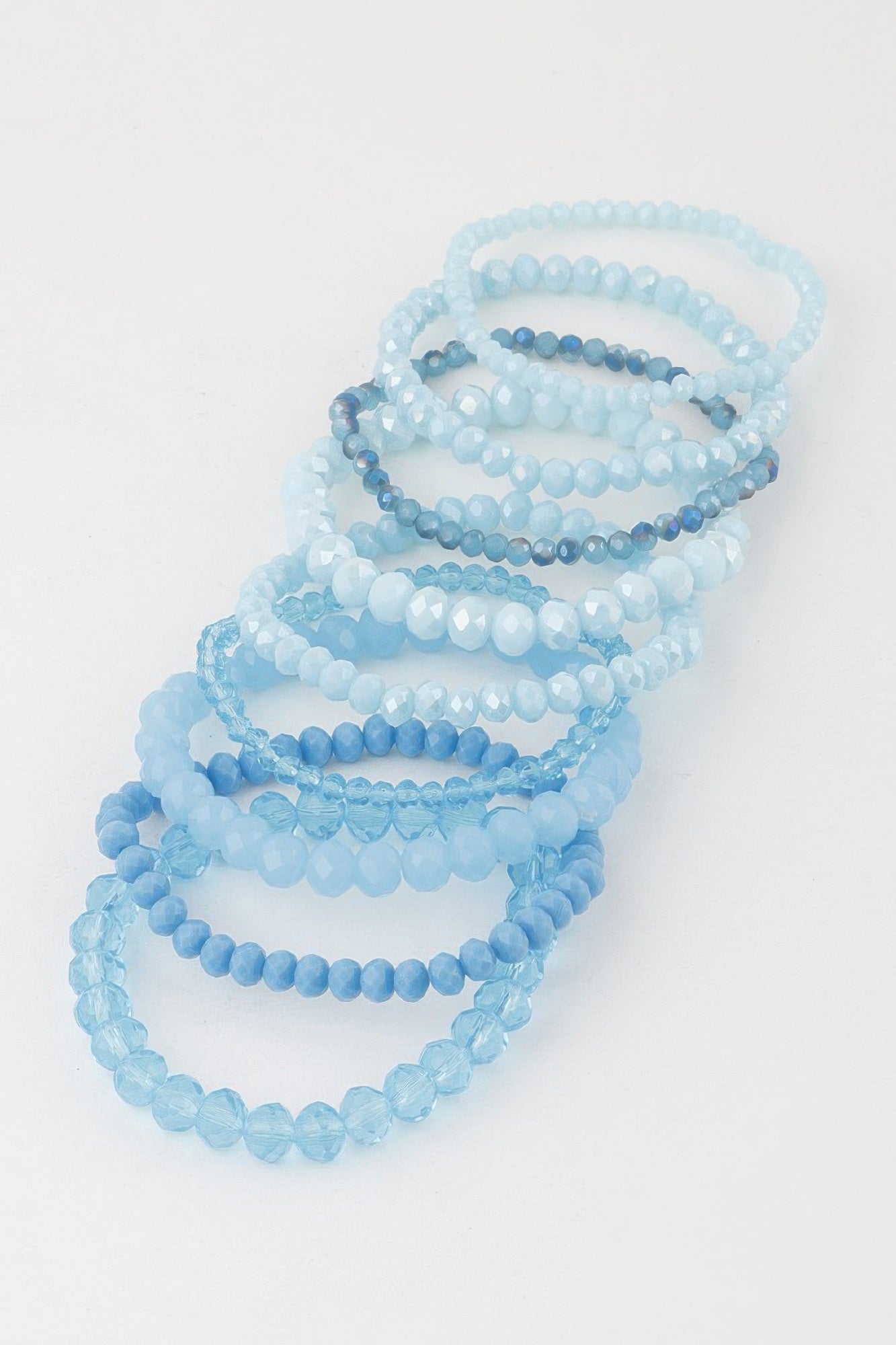 Multi Pastel Pink Crystal Beaded Bracelet