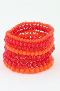 Multi Blaze Crystal Beaded Bracelet