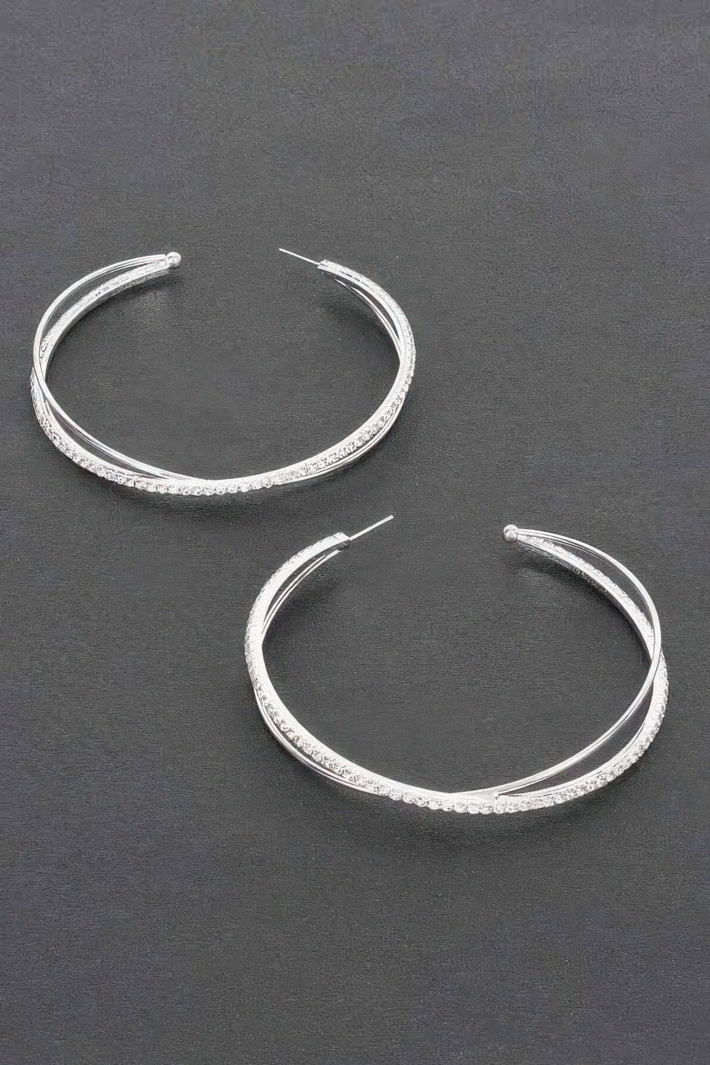 Rhinestone Hoop Earring