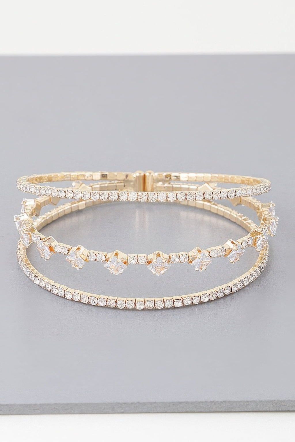 Triple Cubic Zirconia Bracelet