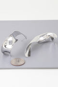 Abstract Shiny Twisted Plate Earrings