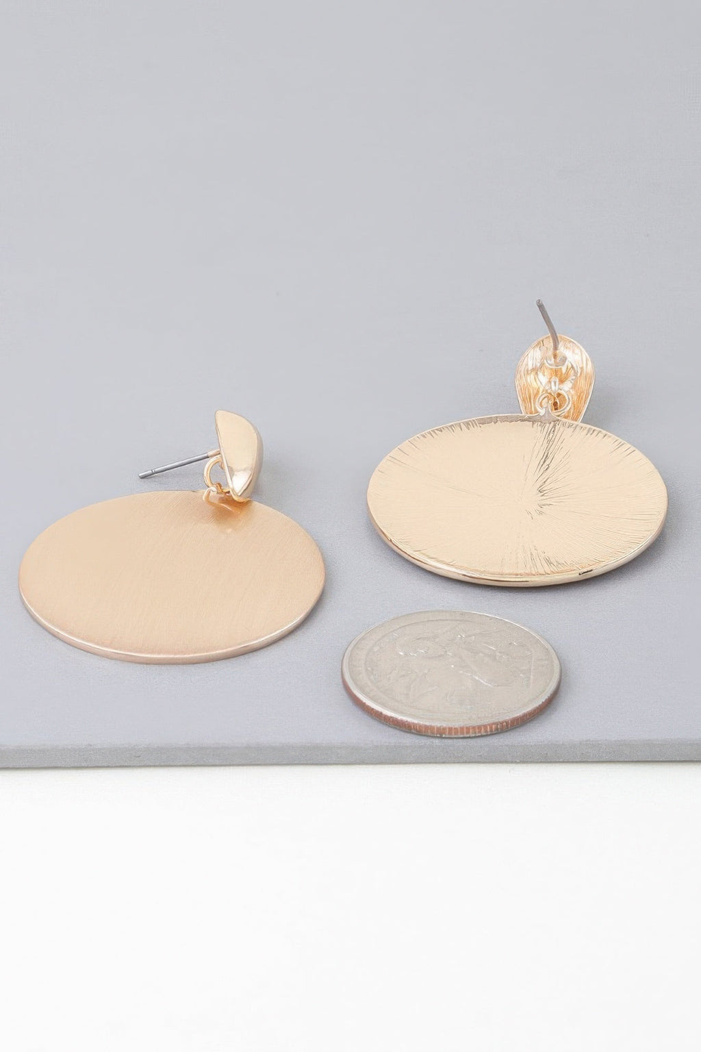 Modern Sleek Disc Drop Earrings