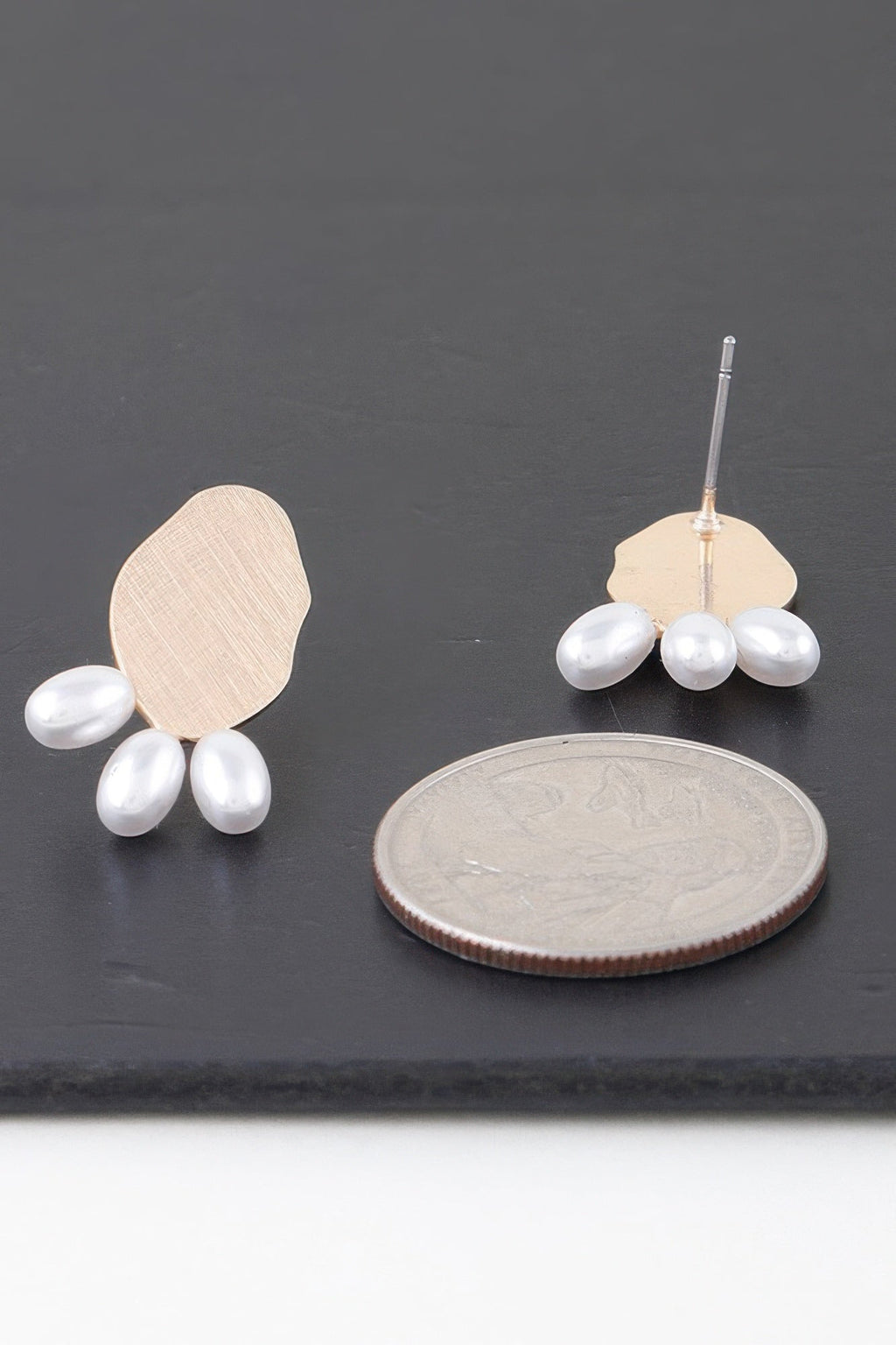 Triple Pearled Drop Earrings