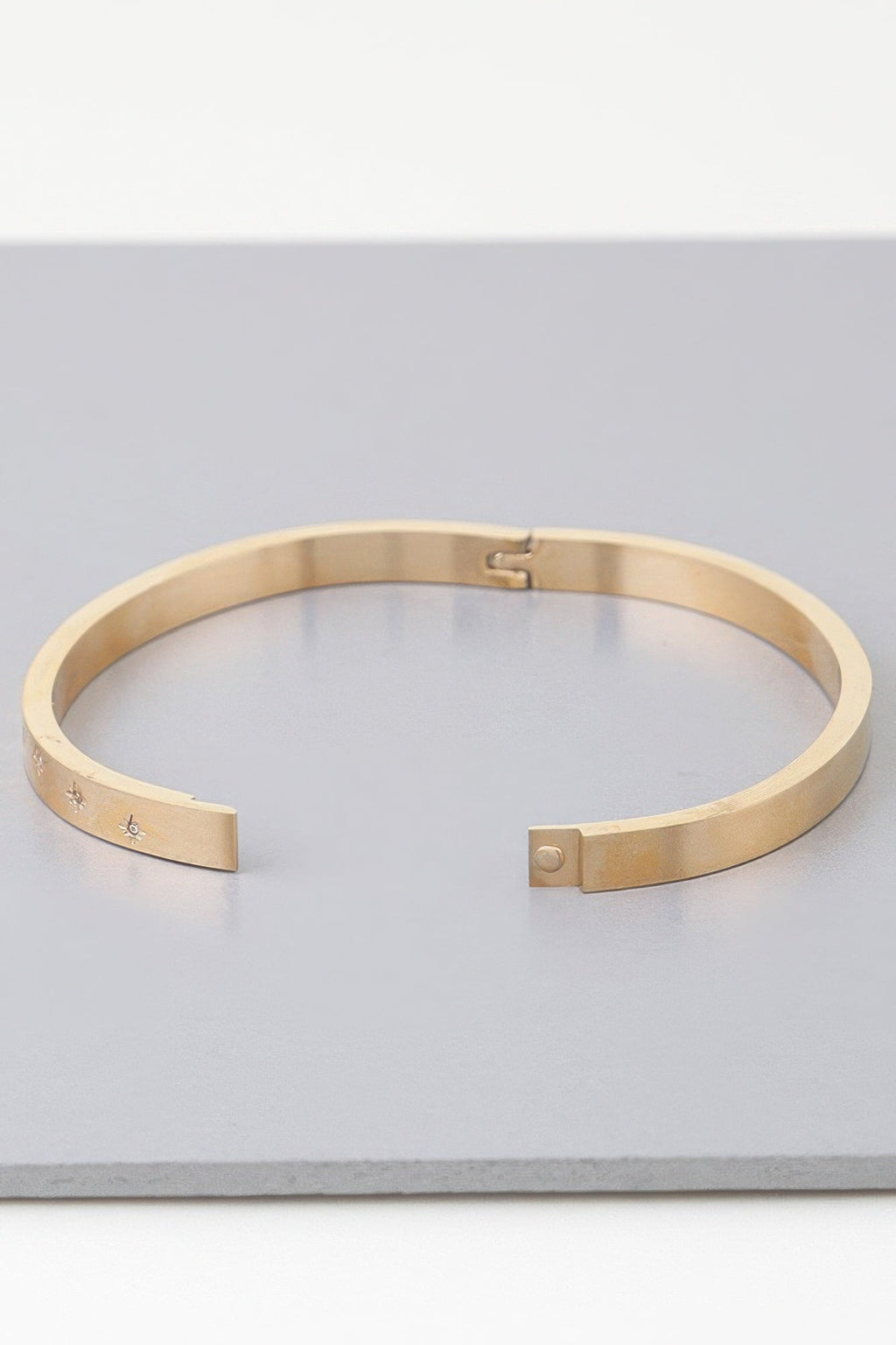 Shining Star Embedded Cuff Bracelet