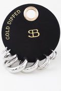 Multi Shiny Hoop Earrings Set