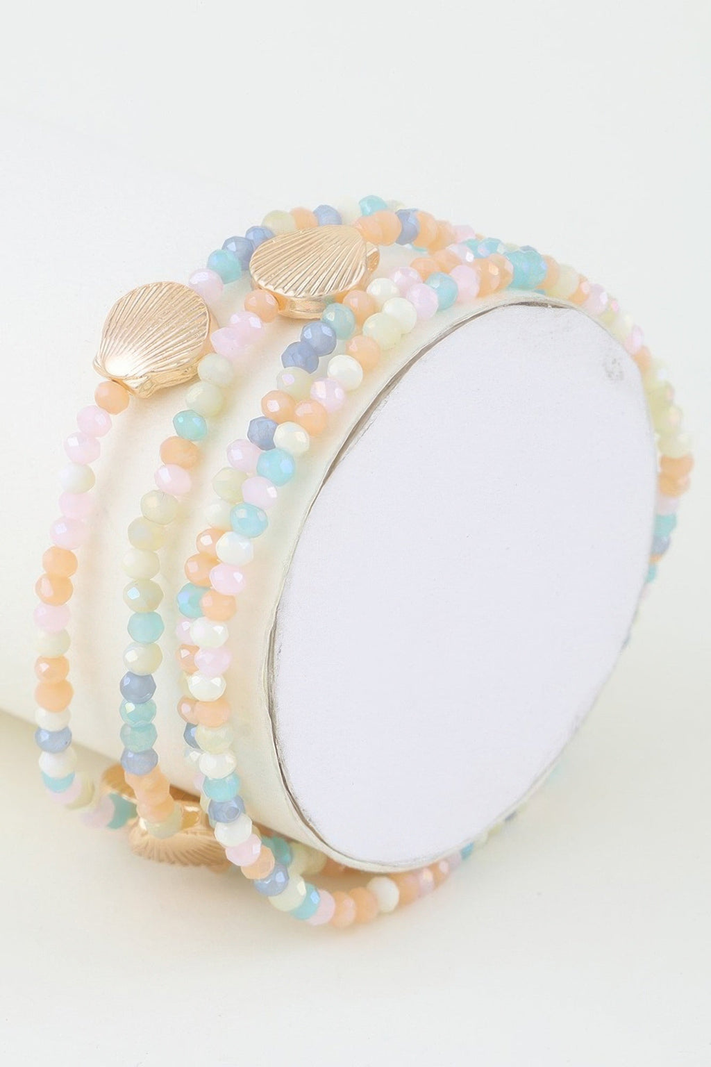 Multi Seashell Beaded Bracelet