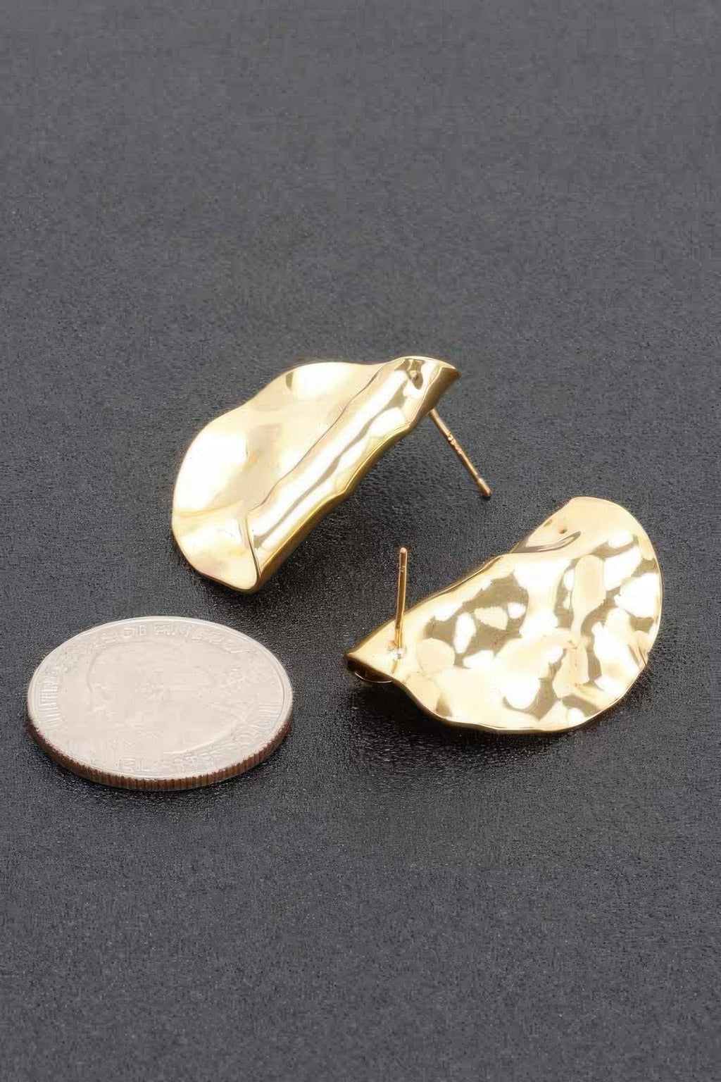 Metal Gold Dip Earring
