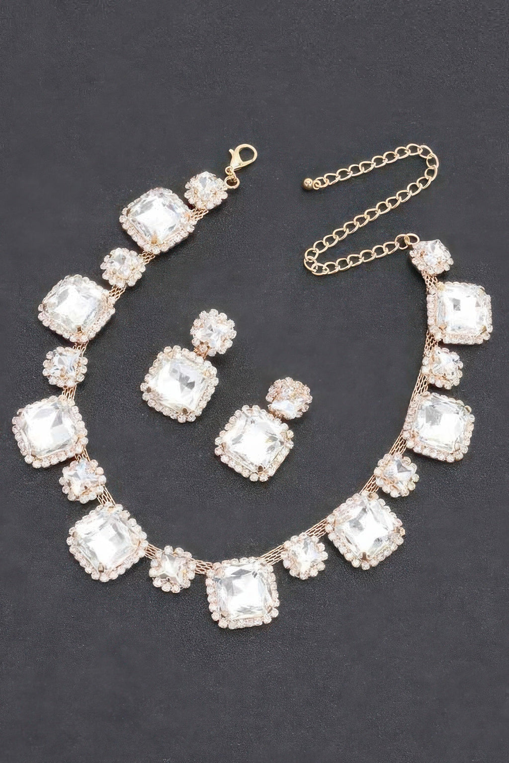 Rhinestone Party Necklace Set