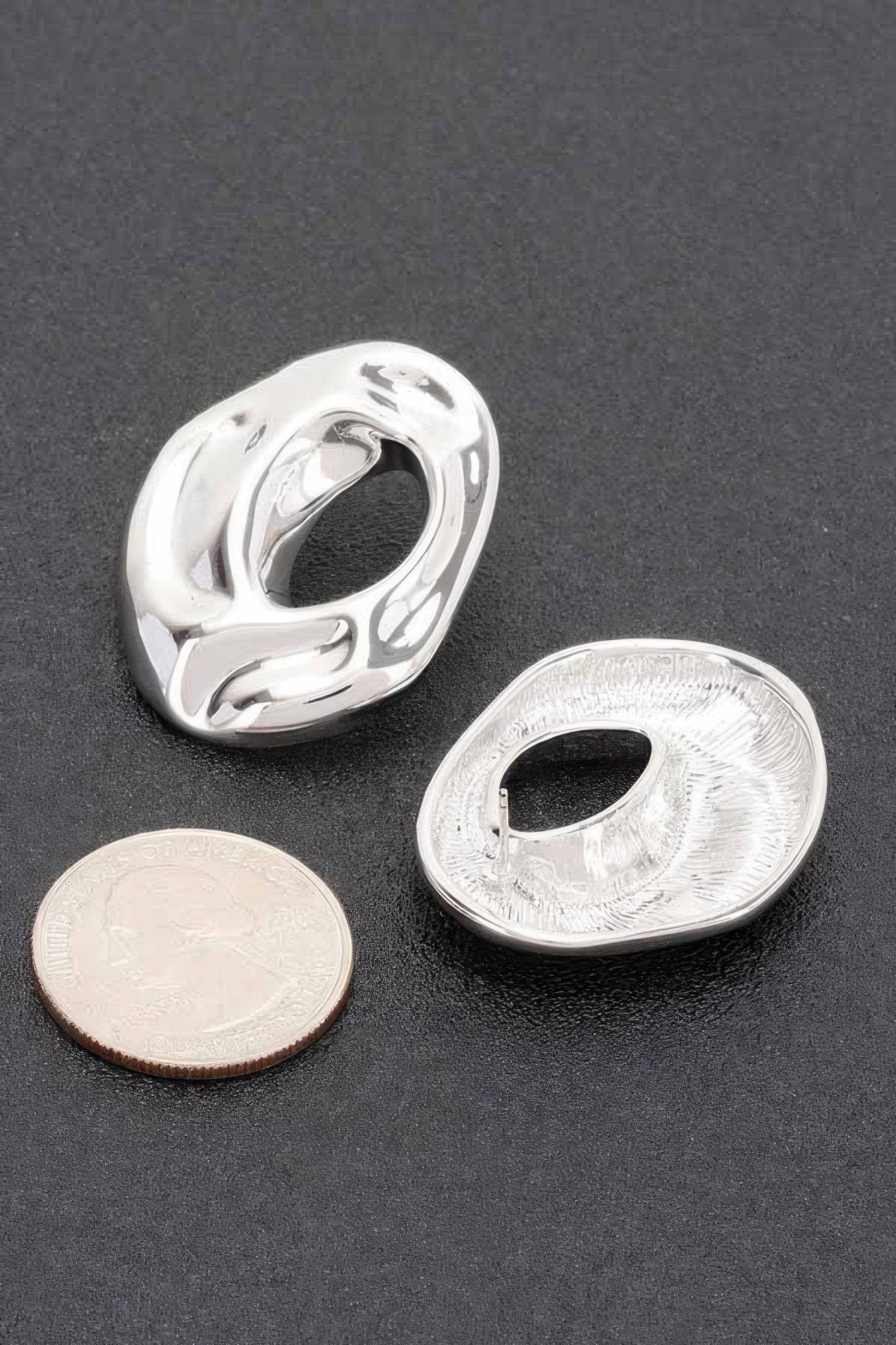 Metal Gold Dip Earring