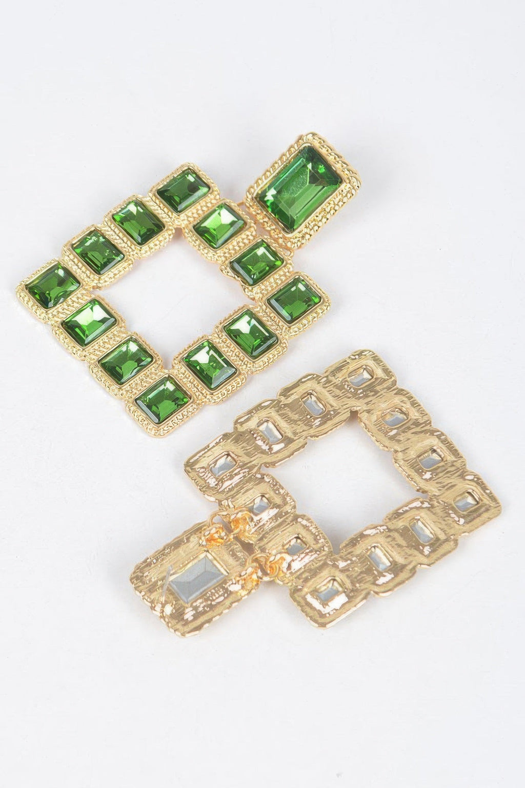 Multi Square Gemstone Earrings
