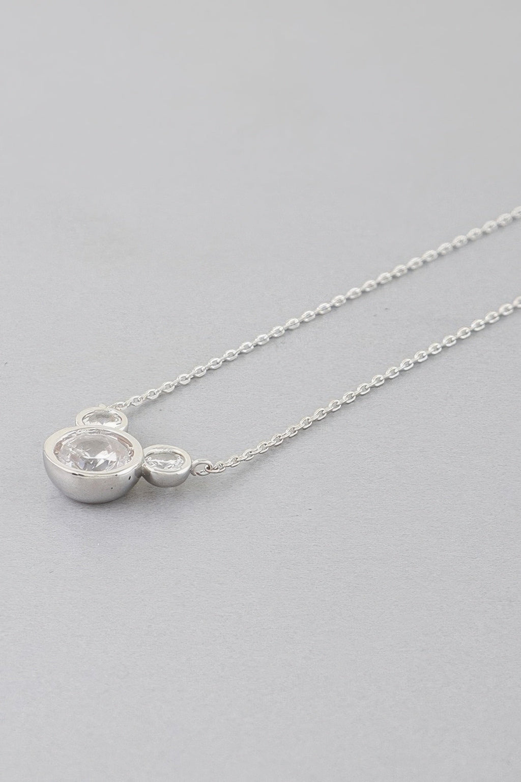 Crystal Mickey Chain Necklace