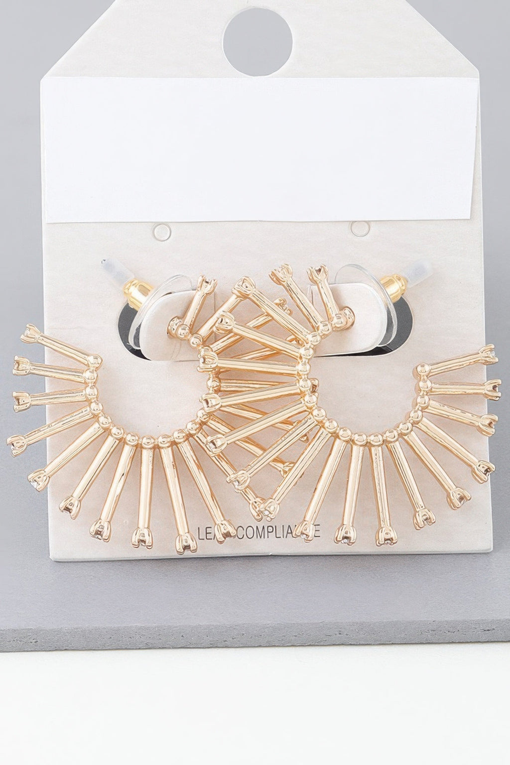 Rising Bejeweled Sun Hoop Earrings