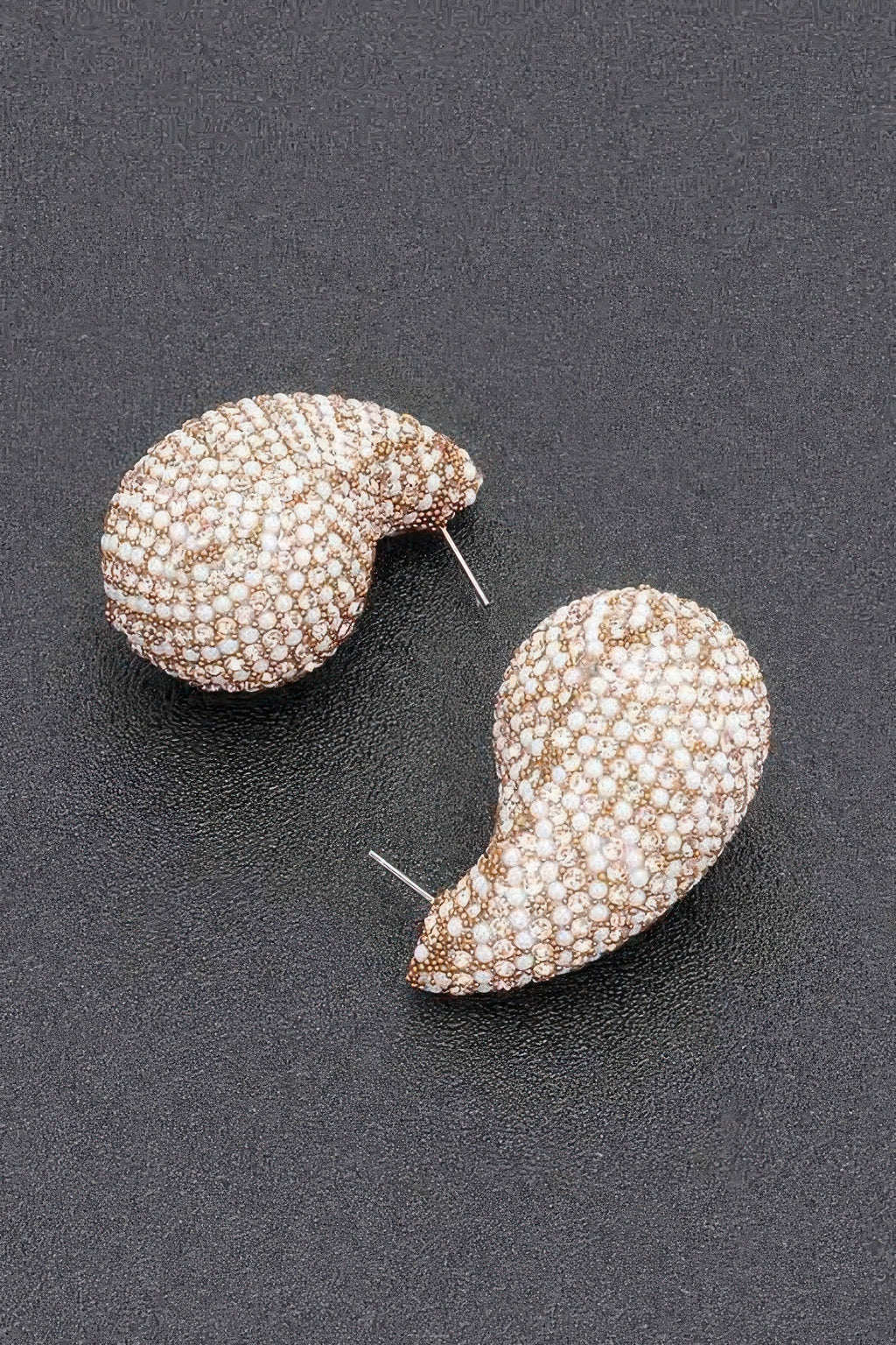 Rhinestone Faux Pearl Metal Earring