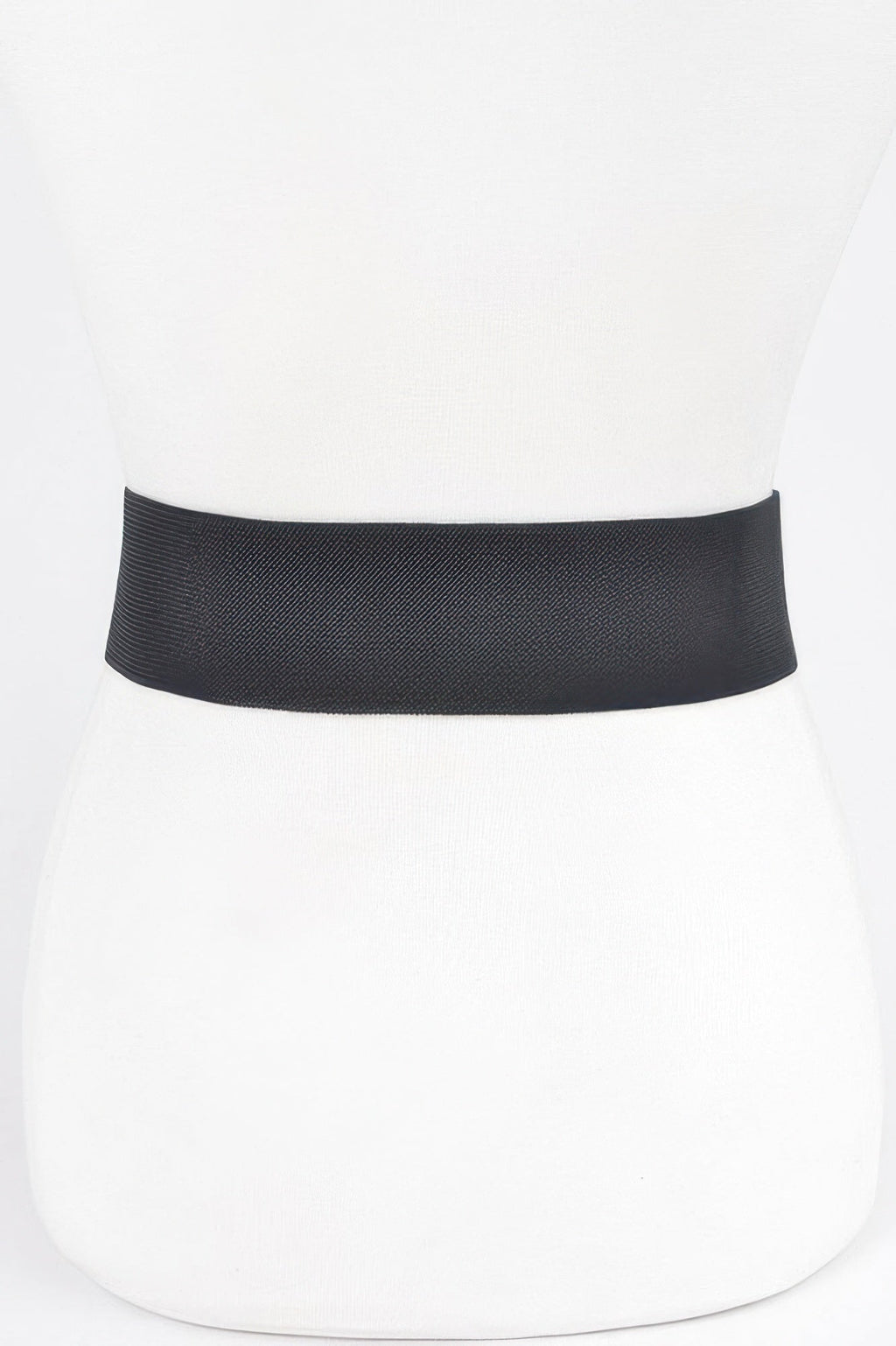 Rhinestone Buckle Plus Size Elastic Belt