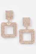 Rhinestone Square Earring