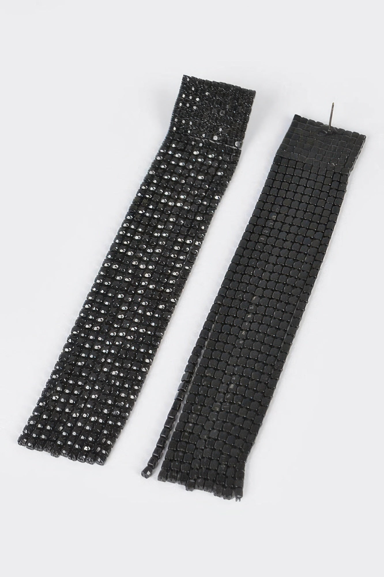 Rhinestone Curtain Drop Earrings