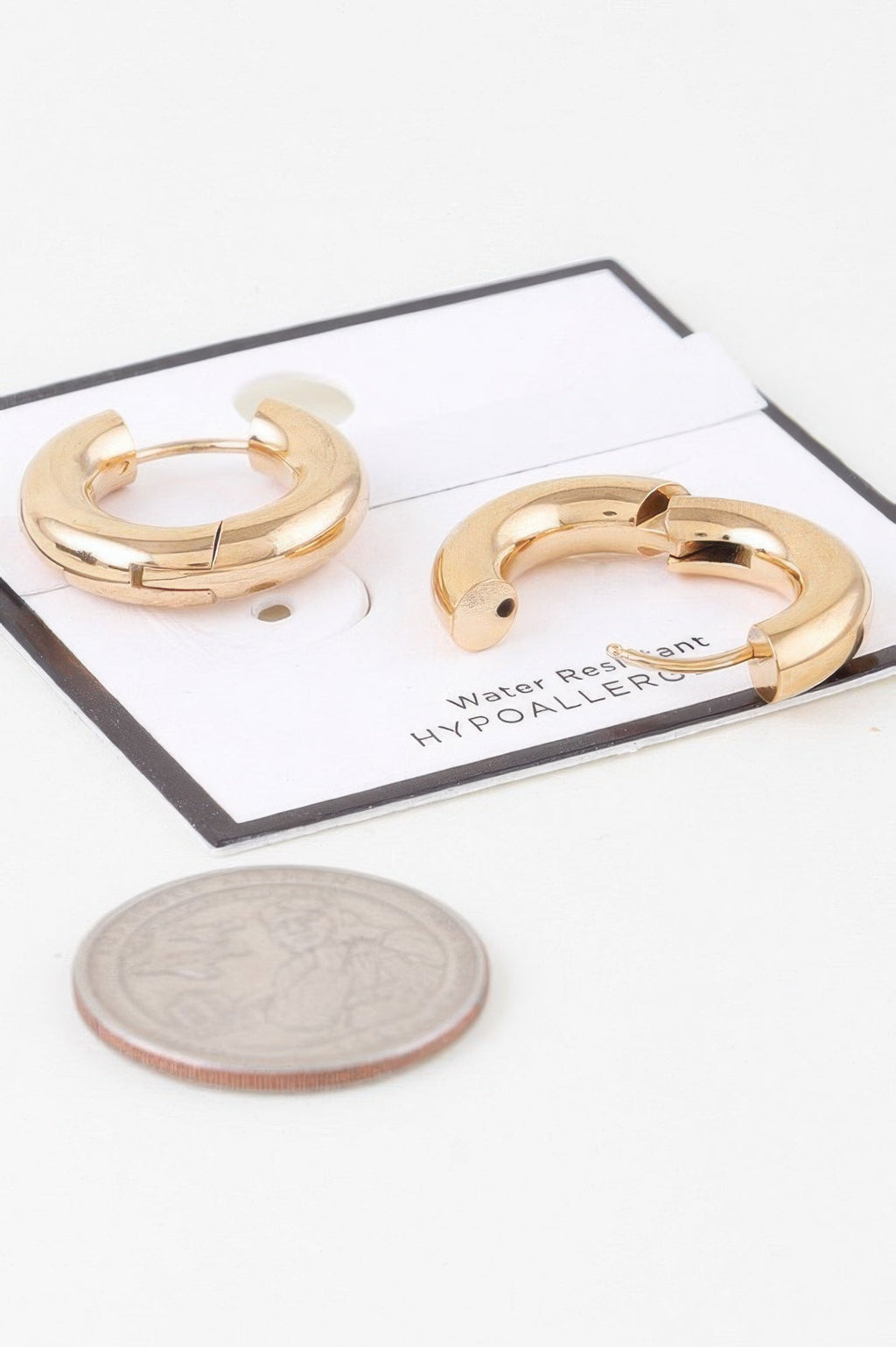Bulky Shiny Hoop Earrings