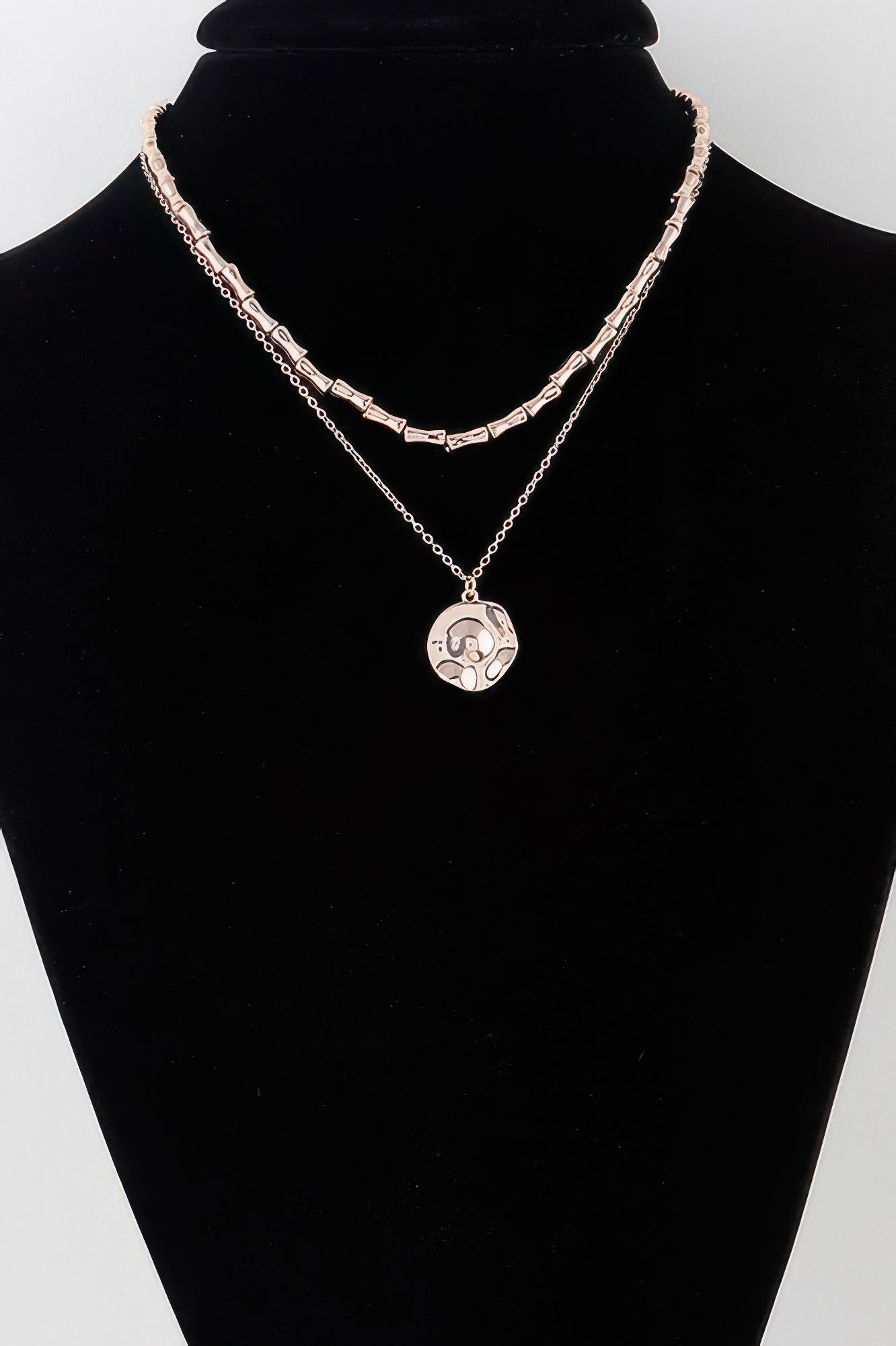 Hammered Plate Chain Necklace