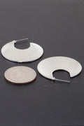 Flared Clam Shell Hoop Earrings
